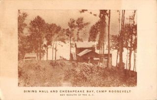 Washington Dc Camp Roosevelt Dining Hall Boy Scouts Vintage Postcard K342389