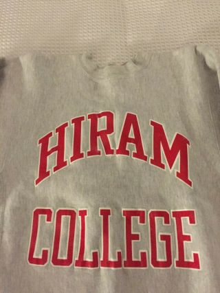 Hiram College Terriers Reverse Weave Crew Sweatshirt (m) Pre - Owned By Champion