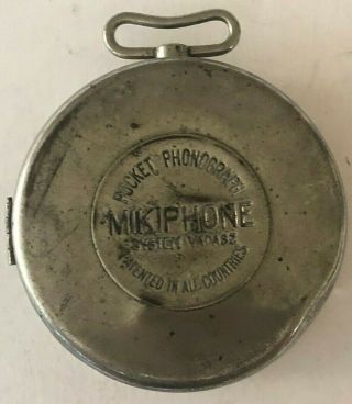 1926 Antique Mikiphone Swiss Portable Pocket Phonograph