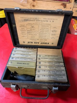 B F Mcdonald Co Vintage First Aid Kit