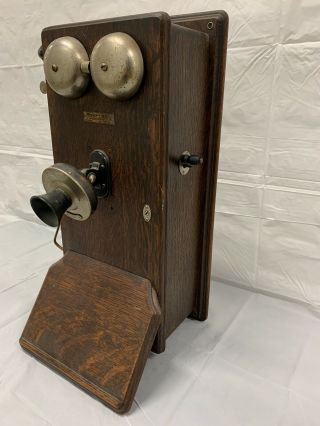 Antique Crank Wall Telephone Western Electric Co No.  21 W Condenser 3
