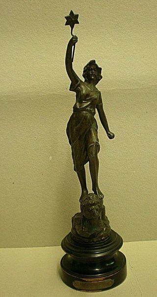 French Bronzed Spelter Figure - The Power