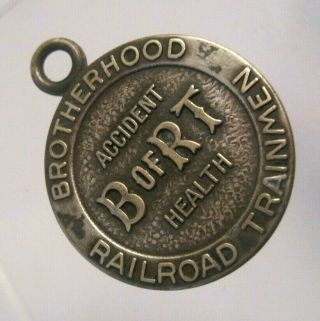 Vintage Brotherhood Of Railroad Trainmen Accident Health I.  D.  Tag Key Fob 2120