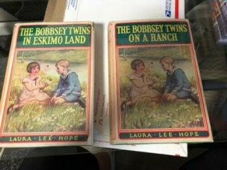2 Bobbsey Twins Books Laura Lee Hope Eskimo Land / On A Ranch Antique