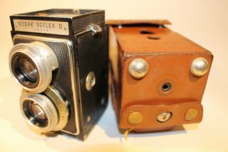 Vintage Kodak Reflex II camera w/case & instructions 2
