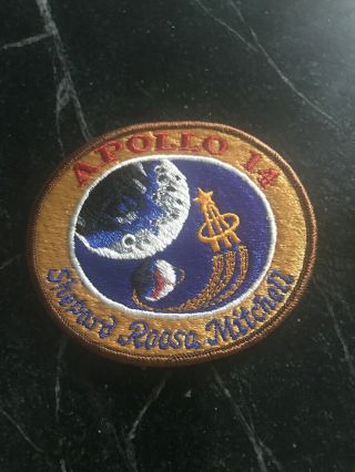Nasa Patch Apollo Xiv 14 Space Program Crew Mission Shepard Roosa Mitchell Vtg