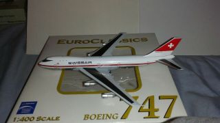 Rare Aeroclassics 1/400 Swissair " Delivery Colors " Boeing 747 - 257 Hb - Iga