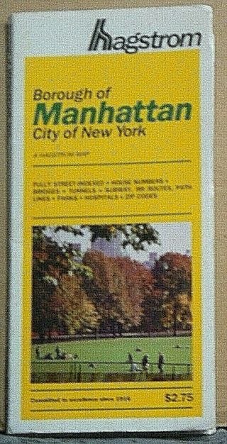 1990 Hagstrom Street Map For Borough Of Manhattan York A