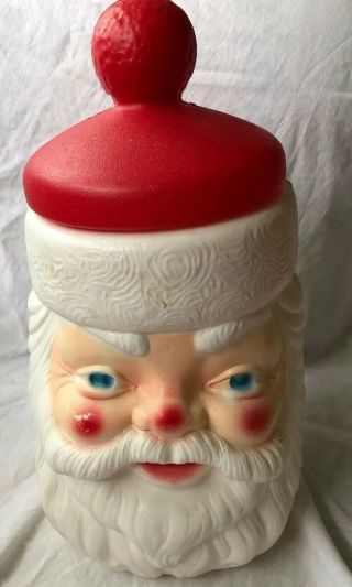 Vintage Empire Santa Claus Blow Mold Cookie Jar Blowmold 13”