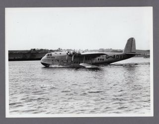 Imperial Airways Short Empire Flying Boat Centurion G - Adve Large Vintage Photo