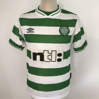 Celtic Vintage 1999/2001 Home Football Shirt Umbro Size Xlb Boys Small Mens