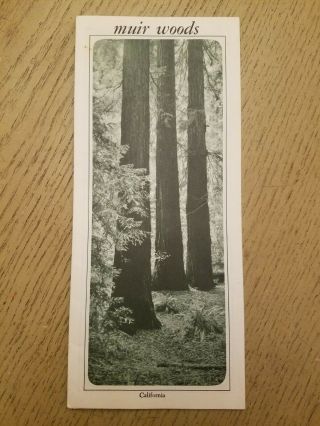 Vtg 1967 Usdoi Muir Woods National Monument San Francisco Ca Map Info Brochure