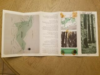 VTG 1967 USDOI Muir Woods National Monument San Francisco CA Map Info Brochure 2
