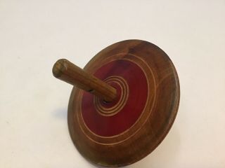 Vintage Mexico Wooden Spinning Top Colorful