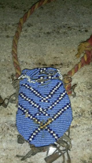 antique native american pouch medicine bag make offer 3