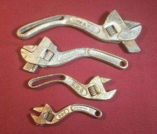 Vintage S Curve Adjustable Wrenches (bemis And Call,  Westcott)