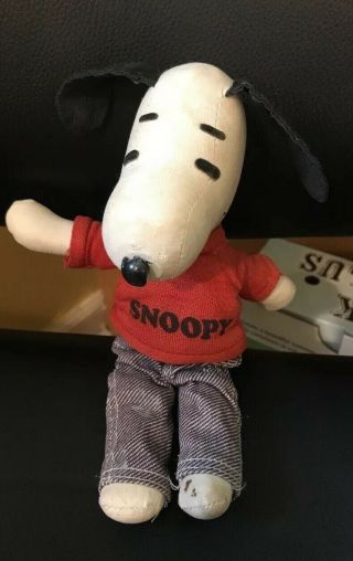 Vintage 60s ? Peanuts Snoopy 8” Soft Doll