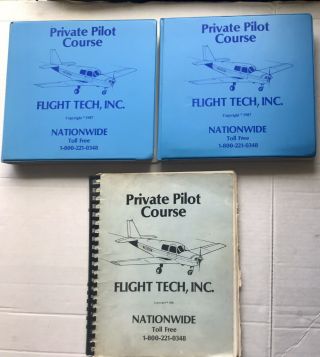 Vintage Private Pilot Course Training By Flight Tech,  Inc.  - Cassette Tapes