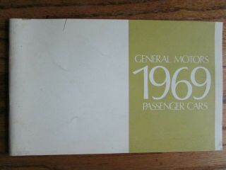 1969 General Motors Dealer Brochure Passenger Cars