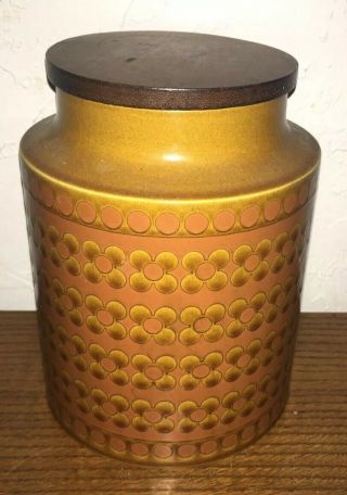 Vintage Hornsea Saffron Canister / Storage Jar England 1976