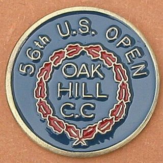 1956 Us Open Golf Ball Marker 1 " Coin Hand Painted Embossed Old Golf Ballmarker