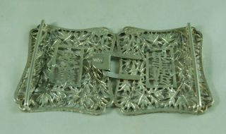 Antique Chinese Silver Belt Buckle Hung Chong c1900 56g 12.  4cm x 7cm 2