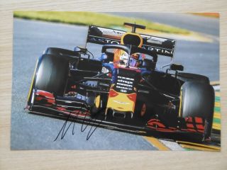 Max Verstappen " Red Bull 2019 " Signed 8x12 Inch Photo Autograph