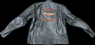 Mens Harley Davidson Leather Jacket W Patch Heavy Well Made Black Xl