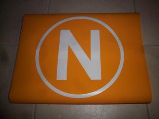 R16 End Route 19x14 Bmt/ind York City Nyc Subway Sign " N " Train Ny Roll Sign