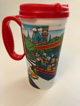 Vtg Disney World Resort Rapid Refill Mug Travel Cup - Disney Parks Mickey Donald