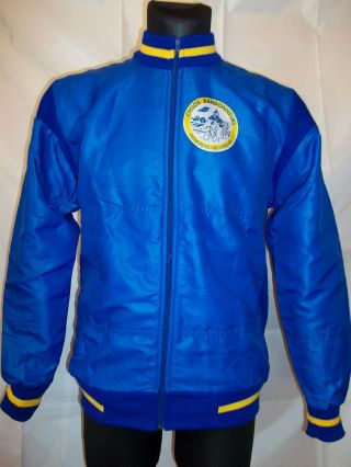 Sporty Warm Bike Vintage Jacket Of Blue Color Tricots Du Rocher Size 6