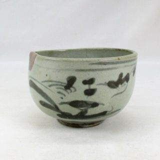 E832: Real Old Japanese Pottery Tea Bowl Of Kihara - Garatsu Over 300 Years Ago