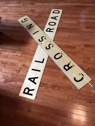 Railroad Crossing Aluminum Sign Two Piece 6 Foot Crossbuck