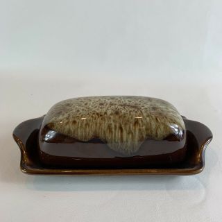 Vintage Unique Brown Drip Butter Tray