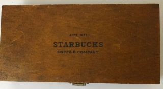 Starbucks Coffee Company Est 1971 Vintage Wood Trinket Box Wooden Hinged