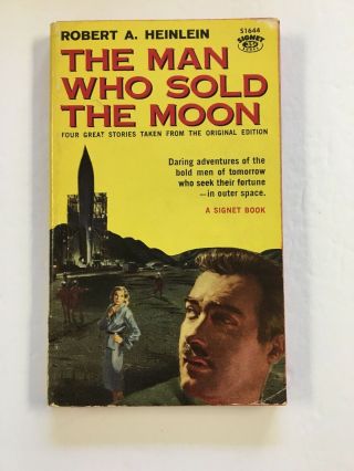 The Man Who The Moon Robert Heinlein Vintage Science Fiction Paperback 1959
