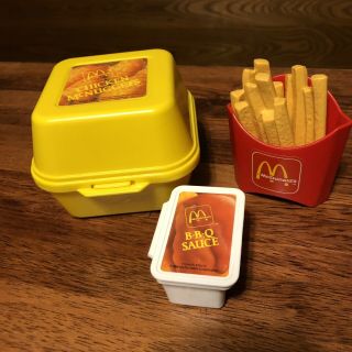 Vintage 1988 Fisher Price Mcdonalds Happy Meal Play Food Chicken Nugget Set