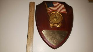 Vintage 1970 1971 Us Marine Corps County Commandant Plaque Medal Inscription