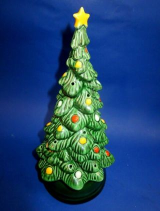 Vintage Avon Ceramic Christmas Tree 9 X 3.  75 Pomander Tidbit Tree And Base Only