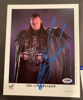 The Undertaker 1999 Signed Autographed Wwf Wwe Promo P - 531 8x10 Psa Dna