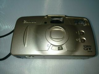 Vintage Canon Snappy Qt Date 35mm Film Camera 32mm Lens Point And Shoot Flash