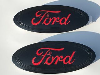 2018 - 2019 - 2020 Ford F - 150 Black & Race Red Logo,  Emblem Set