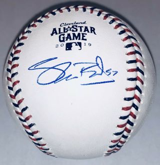 Shane Bieber Autographed Cleveland Indians 2019 All - Star Game Omlb Baseball Bas