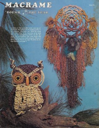 Vintage Macrame Owl Pattern Instructions In Macrame 