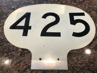 Vintage Southern Railway Railroad Railway Mile Marker Sign Double Sided Mile 425