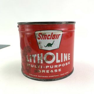Vintage 1 Lb.  Can Of Sinclair Litholine Multi - Purpose Grease