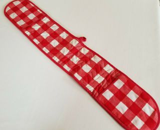 Vtg 70s/80s Red Gingham Double Oven Mitt Now Designs San Francisco Hot Pad