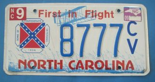 2009 North Carolina Sons Of Confederate Veterans License Plate