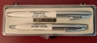Vintage 1966 American Telephone & Telegraph Co.  Pen & Mechanical Pencil Set Guc