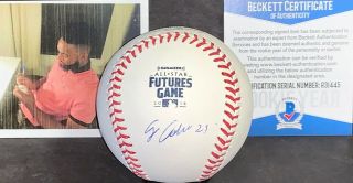 Jo Adell Angels Signed 2019 Futures Game Baseball Beckett Rookie